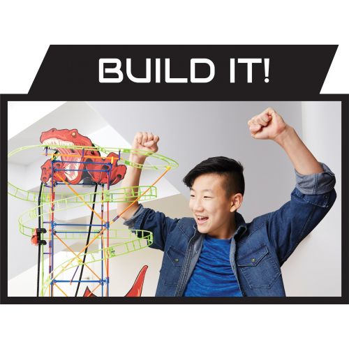 케이넥스 KNEX Thrill Rides  T-Rex Fury Roller Coaster 478 Piece Building Set
