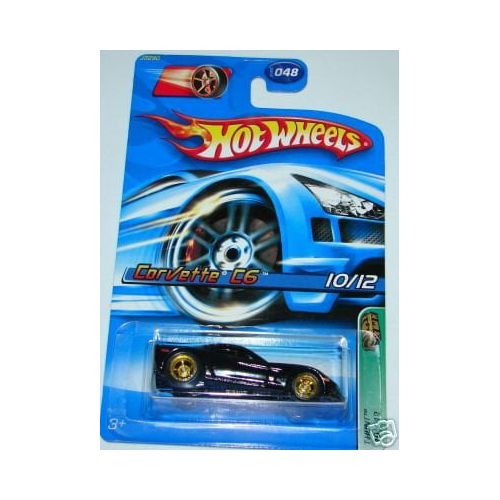  Hot Wheels 2006 Treasure Hunt 1:64 Scale Black Chevy Corvette C6 1012 Die Cast Car #048