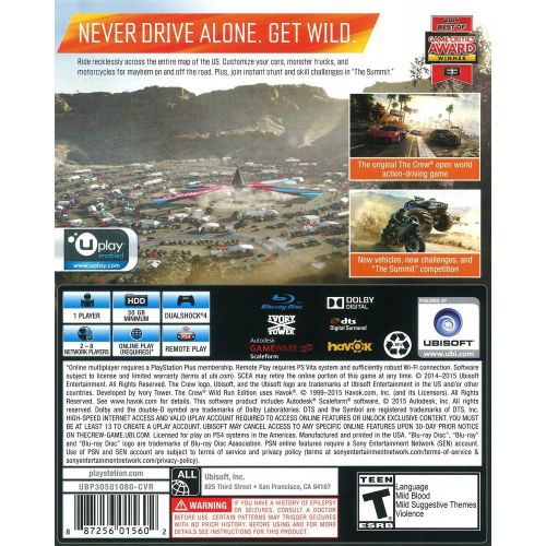  The Crew Wild Run Edition, Ubisoft, PlayStation 4, 887256015602