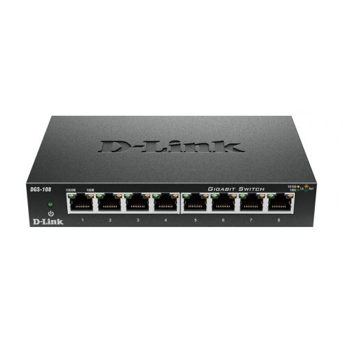  D-Link DGS-108 8 Port Gigabit Ethernet Desktop Switch