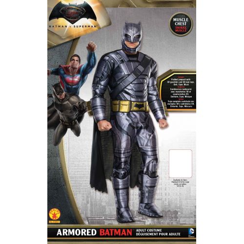 제네릭 Generic Batman Vs Superman: Dawn of Justice Deluxe Armored Batman Mens Adult Halloween Costume, One Size Fits Most