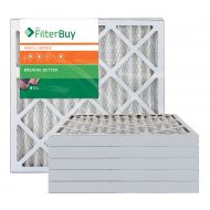FilterBuy AFB Bronze MERV 6 20x20x2 Pleated AC Furnace Air Filter. Pack of 6 Filters. 100% produced in the USA.
