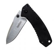 Kershaw Cryo G-10 Pocket Knife (1555G10) 2.75” Stonewashed Stainless Steel Blade; G-10Stainless Steel Handle, SpeedSafe Assisted Open, 4-Position Deep-Carry Pocketclip, Frame Lock