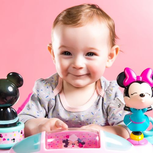 브라이트스타트 Bright Starts Disney Baby Minnie Mouse Walker with Activity Station - Stars & Smiles