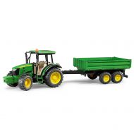 Bruder Toys John Deere 5115 M with Tipping Trailer Agriculture Vehicle Model