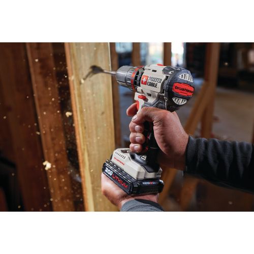  Porter-Cable PORTER CABLE 20-Volt Max Lithium-Ion Brushless Compact Cordless Drill, PCC608LB