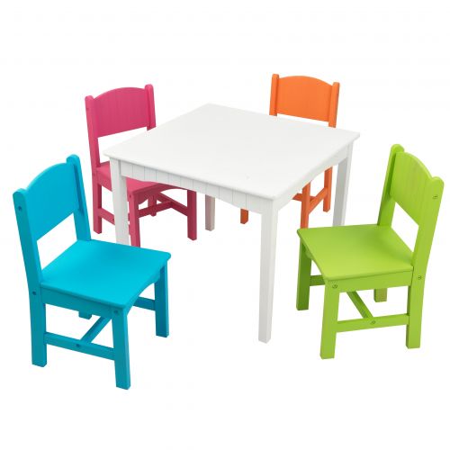 키드크래프트 KidKraft Nantucket Table and Chair Set - Brights