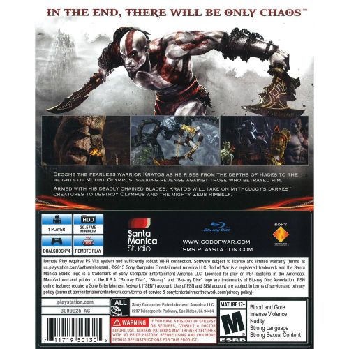 소니 Sony God Of War III: Remastered (PS4) - Pre-Owned