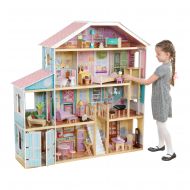 KidKraft Grand View Mansion Dollhouse with EZ Kraft Assembly and 34 Accessories