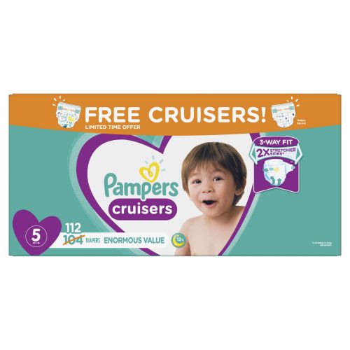  Pampers Cruisers Diapers, Size 5, 128 Count
