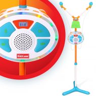 Kidzlane Kids Karaoke Machine and Music Player with Two Mics, Bluetooth and Aux Connectivity, LED Lights, and Sound Effects …