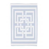Simply Daisy, 30 x 60 Inch, Greek New Key, Geometric Print Beach Towel, Blue