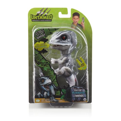  Untamed Raptor - Series 2- by Fingerlings - Ghost (Gray) - Interactive Collectible Dinosaur - By WowWee