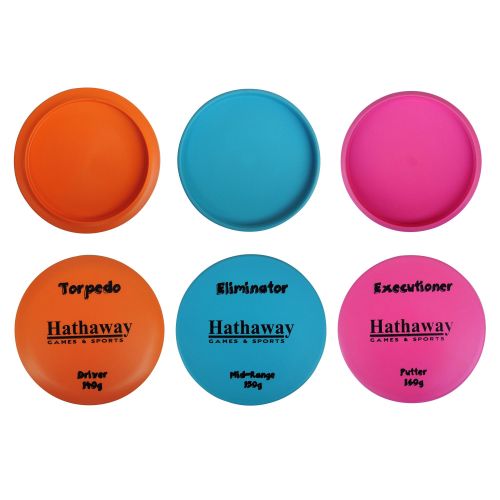  Hathaway Disc Golf Set wTarget, 6 Discs, & Nylon Carry Bag - Multicolored