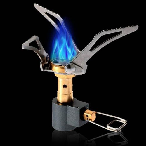 Popvcly 45g Portable Folding Mini 3000W Camping Stove Outdoor Gas Stove Survival Furnace Stove Pocket Picnic Cooking Gas Burner