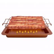 Gotham Steel Nonstick Copper 2-Piece Set XL Healthy Bacon Bonanza Pan with Drip Tray, As Seen on TV!