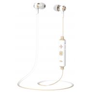 IHome iHome iB39 Wireless Bluetooth Metal Earbuds with Mic - White and Gold