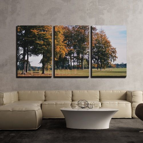  Wall26 wall26 - 3 Piece Canvas Wall Art - Landscape of Countryside with Trees - Modern Home Decor Stretched and Framed Ready to Hang - 16x24x3 Panels