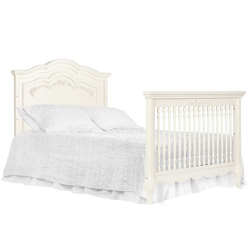  Evolur Universal Convertible Crib Wooden Full Size Bed Rail - Antique Brown