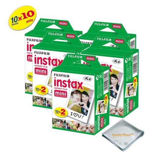 후지필름 Fujifilm INSTAX Mini 9 Instant Film 10 Pack 100 SHEETS (White) For Fujifilm instax Mini 9 Cameras