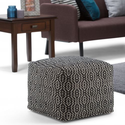  Simpli Home Graham Square Pouf