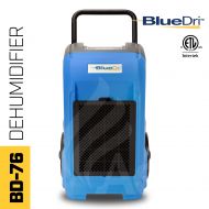Bludri BlueDri BD-76P-BLUE 76-Pint AHAM High Performance Commercial Dehumidifier, Blue