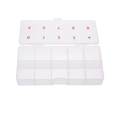  Ammoon 2 x 5 Clear Nail Art Cell Empty Storage Box Case Tool
