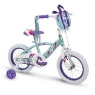 Huffy Glimmer 14 Age 4-6 Kids Bike Bicycle with Training Wheels, Sea Crystal