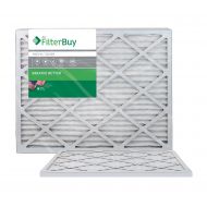FilterBuy AFB Silver MERV 8 20x25x1 Pleated AC Furnace Air Filter. Pack of 2 Filters. 100% produced in the USA.