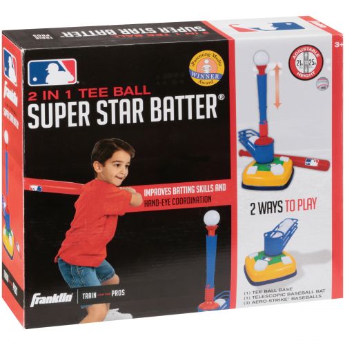  Franklin Sports MLB Super Star Batter 2-in-1 Teeball Set