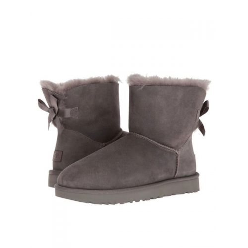  UGG Ugg Womens Mini Bailey Bow Chestnut Ankle-High Suede Boot - 9M