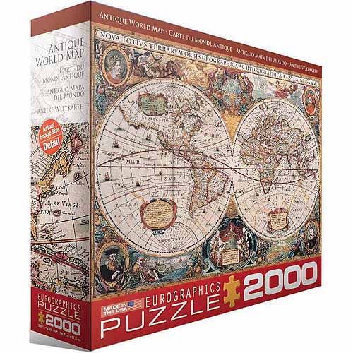 제네릭 Eurographics EuroGraphics Antique Map of the World 2000-Piece Puzzle