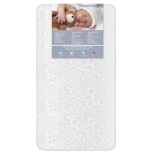  Dream On Me 150 Standard Crib and Toddler Mattress, Ultra Coil InnerSpring