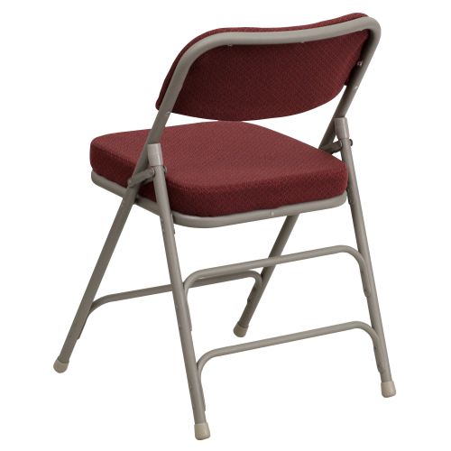  Flash Furniture HERCULES Series Premium Curved Triple Braced and Double Hinged Fabric Upholstered Metal Folding Chair, Multiple Colors