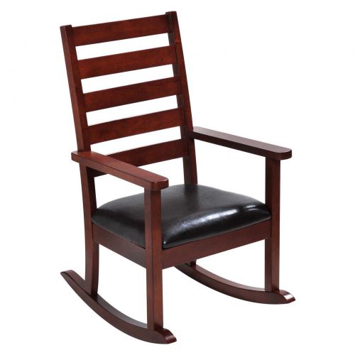  Gift Mark Kids Mission Style Ladder Back Rocking Chair with Upholstered Seat, Multiple Colors
