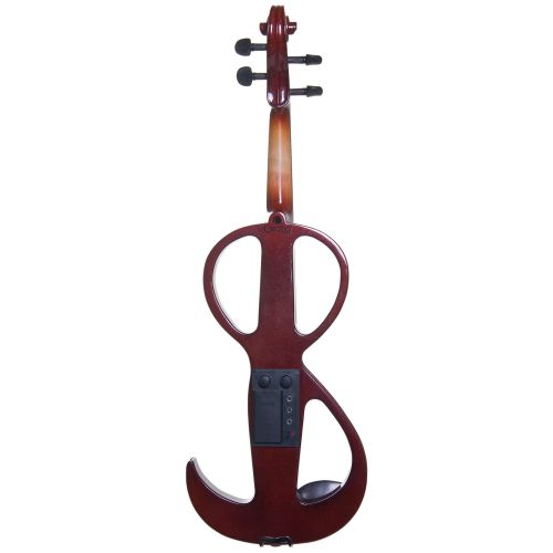  Cecilio 44 CEVN-3NA Solidwood Metallic Mahogany ElectricSilent Violin with Ebony Fittings-Full Size