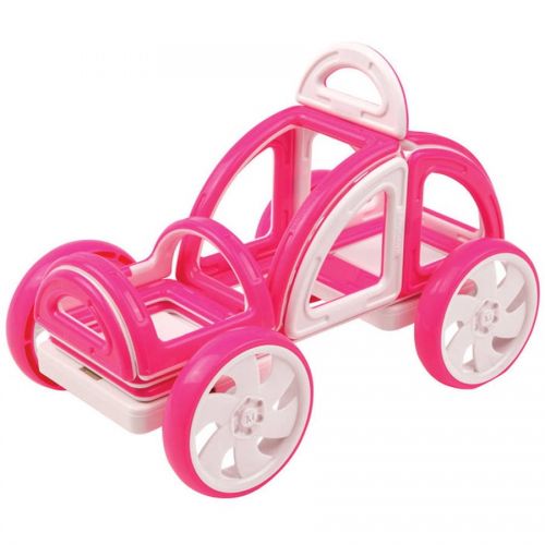  MAGFORMERS My First Buggy 14-Piece Magnetic Construction Set, Pink