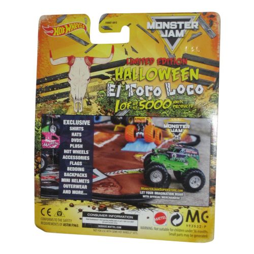  1:64 Hot Wheels Halloween El Toro Loco Die Cast Truck 1 of 5000
