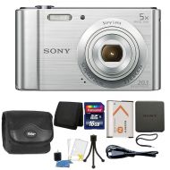 Teds Sony Cyber-Shot DSC-W800 20.1MP 5X Optical Zoom Full HD 720p Digital Camera Silver + 16GB Card and Accessories