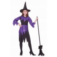 Forum Novelties Child Girls Halloween Evil Spider Web Witch Costume Medium 8-10