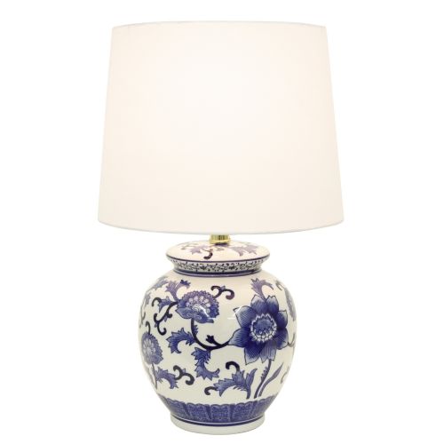  Decor Therapy Blue and White Ceramic Table Lamp