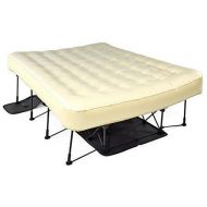 IVATION Ivation EZ-Bed (Twin) Air Mattress With Frame & Rolling Case, Self Inflatable, Blow Up Bed Auto Shut-Off, Comfortable Surface AirBed, Best for Guest, Travel, Vacation, Camping