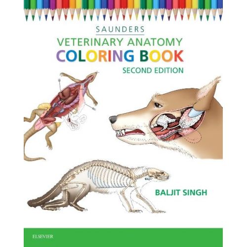  Saunders Manufacturing Veterinary Anatomy Coloring Book (Paperback)