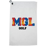 Hollywood Thread Mongolia Golf - Olympic Games - Rio - Flag Golf Towel with Carabiner Clip