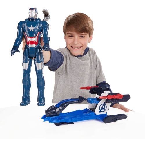  Marvel Avengers Titan Hero Series Iron Patriot Figure with Arc Thruster Jet Vehicle