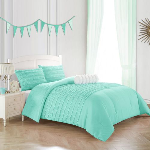  Better Homes & Gardens Kids Textured Ruffle Comforter Set, Multiple ColorsSizes