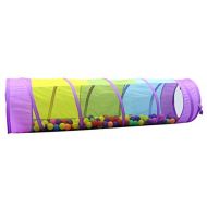 Kiddey Multicolored Play Tunnel for Kids (6’)  Crawl and Explore Tent, With See Through Mesh Sides, Promotes Healthy Fitness, Early Learning, and Muscle Development  BALLS NOT IN