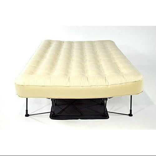  IVATION Ivation EZ-Bed (Twin) Air Mattress With Frame & Rolling Case, Self Inflatable, Blow Up Bed Auto Shut-Off, Comfortable Surface AirBed, Best for Guest, Travel, Vacation, Camping