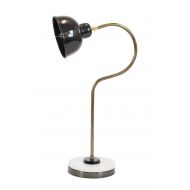 DecMode Decmode Industrial 22 Inch Black Iron And Marble Task Lamp