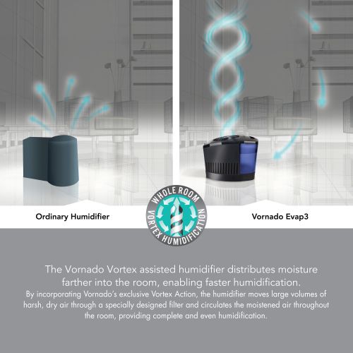 보네이도 Vornado Evap3 1.5 Gallons 600 Sq Ft Evaporative Whole Room Home Air Humidifier